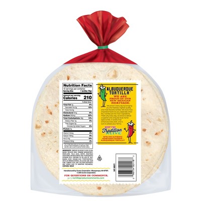 Albuquerque Burrito Size Flour Tortillas - 25oz/10ct