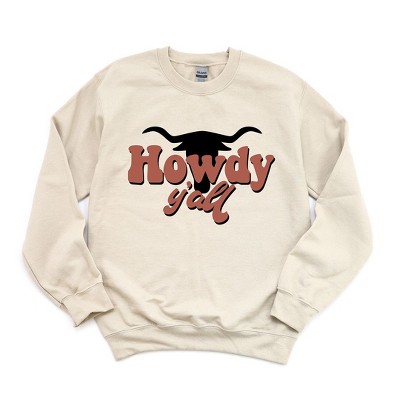 Simply Sage Market Women's Graphic Sweatshirt Howdy Y'all Bull