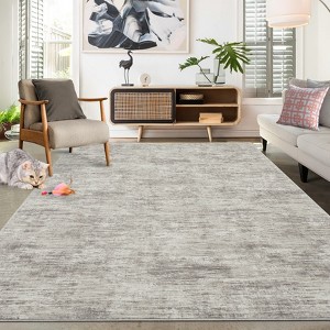 Modern Abstract Area Rug Washable Rug - 1 of 4