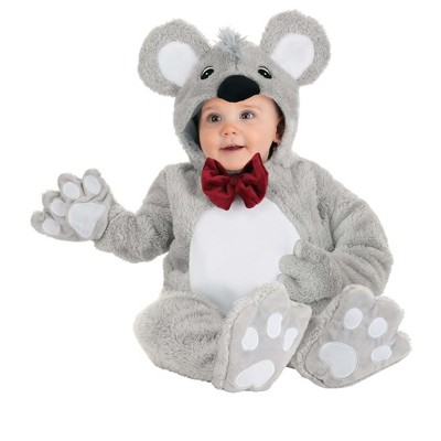 Halloweencostumes.com 6-9 Months Infant Dapper Koala Costume, Red/gray ...