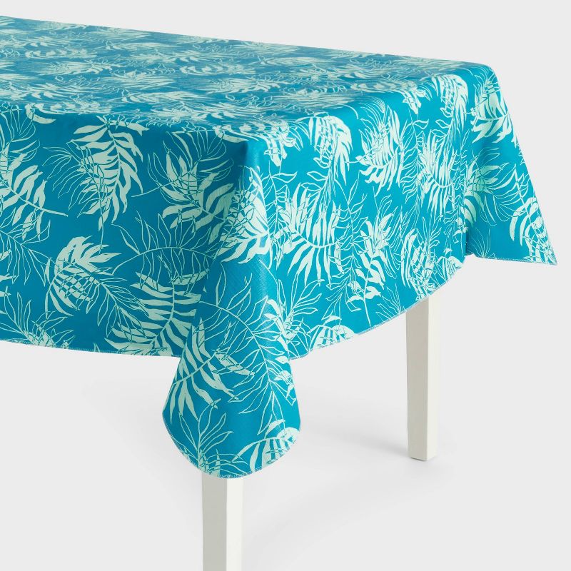 Palm Leaf Table Cover Teal - Sun Squad&#8482;, 1 of 5
