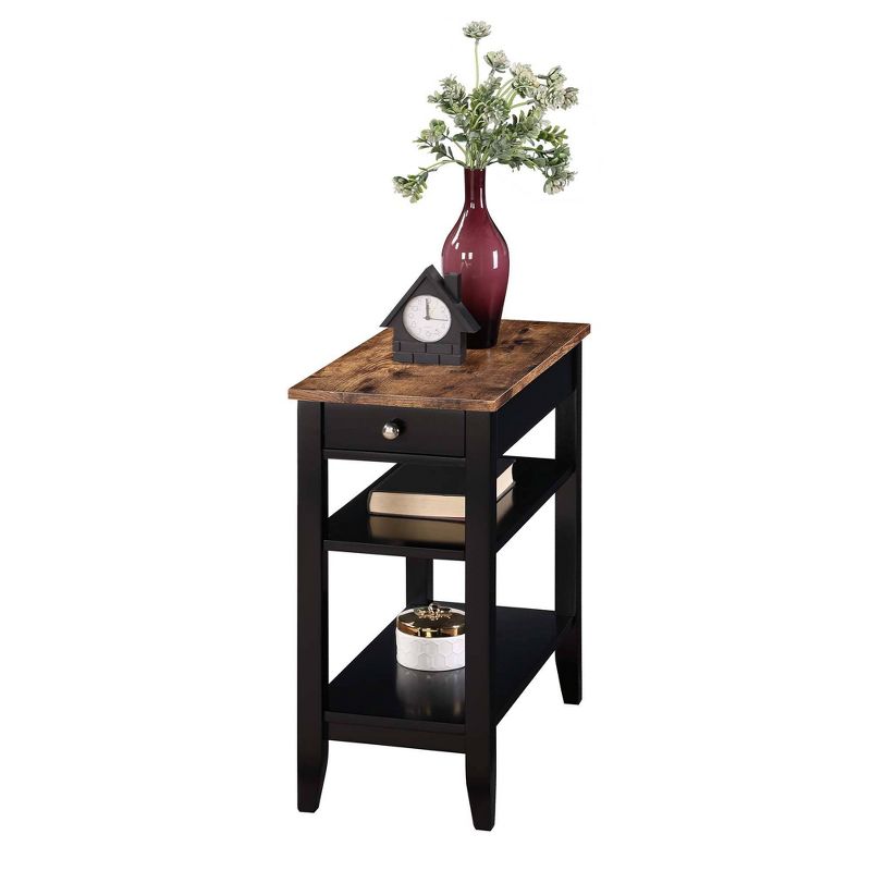  American Heritage 1 Drawer Chairside End Table with Charging Station and Shelves - Breighton Home, 3 of 7