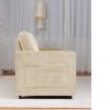 VASIP 3-Seater Sofa with Easy Assembly - Cream White Corduroy Fabric, Compact Living Room & Apartment Couch, Space-Saving Design for Small Spaces - 3 of 4