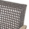 Christopher Knight Home Hampton Outdoor Acacia Wood and Wicker 6 Seater Chat Set - 4 of 4