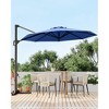 10FT Outdoor Cantilever Umbrella Patio Umbrella Market Sun Shade Windproof Offset Umbrella with 360-Degree Rotation for Garden Pool - 2 of 4