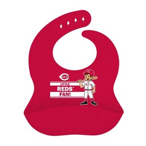 BabyFanatic Officially Licensed Unisex Silicone Baby Bib - MLB Cincinnati Reds - 1 of 3