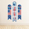 Big Dot of Happiness Firecracker 4th of July - Hanging Vertical Paper Door Banners - Red, White and Blue Party Wall Decoration Kit - Indoor Door Decor - 3 of 4