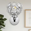 DORESshop 6.7 in. 1-Light Brushed Nickel Wall Sconce,with Crystal Dome Shade for Living Room Foyer - 3 of 4