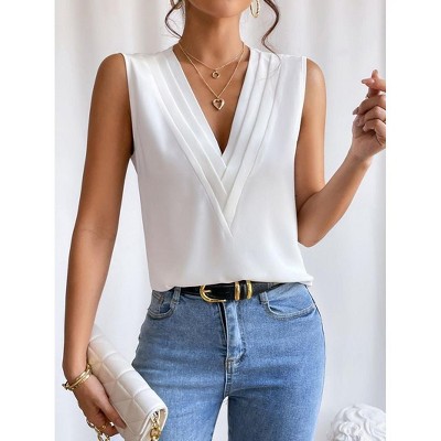 Womens Tank Tops, V Neck Tank Tops for Women Casual Summer, Loose Flowy Tank Tops for Women