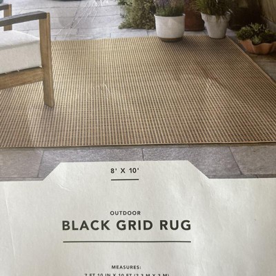 Outdoor Rug Micro Grid Black/beige - Threshold™ : Target