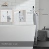CASAINC Single Handle Floor Mounted Bath Tub Faucet, Freestanding in Brushed Nickel - 3 of 4