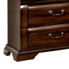 Royal Hampton 28 Inch Bedside Nightstand, 3 Drawers with Pewter Handles, Classic Dark Cherry Brown Solid Wood - 3 of 4