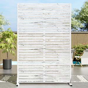 SpassWay 72"H 47"W Outdoor Metal Garden Trellis Privacy Screen Lattice Panel Indoor Room Divider - 1 of 4