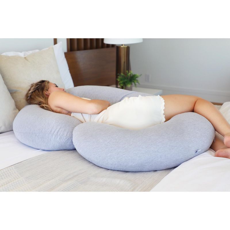 PharMeDoc Pregnancy Pillows C-Shape Full Body Maternity Pillow, Jersey Cover, 4 of 9