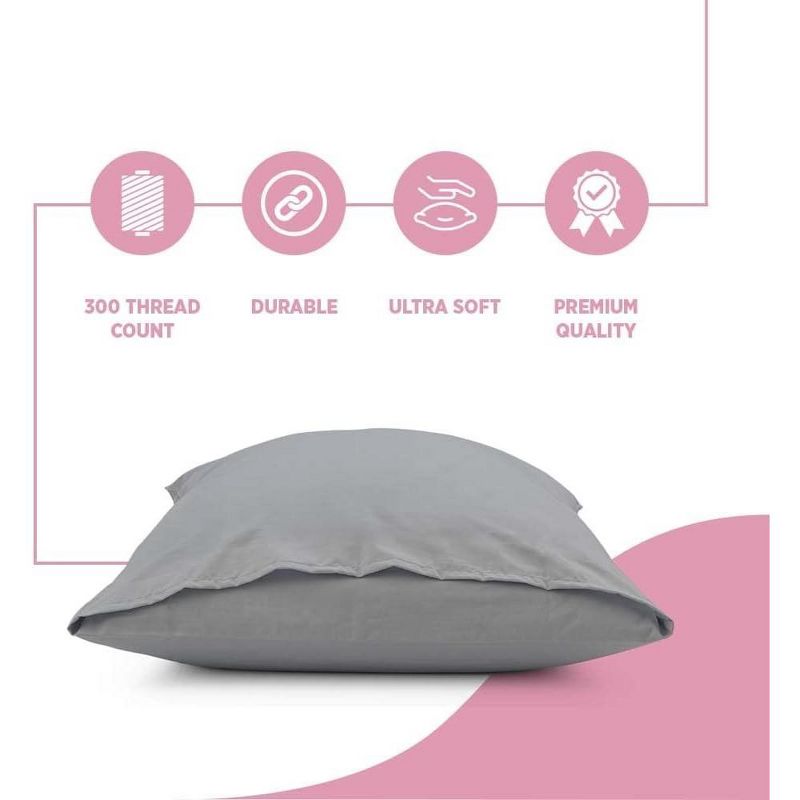 Circles Home Premium Sateen Cotton Blend Envelope Pillowcase - (2 Pack), 5 of 8