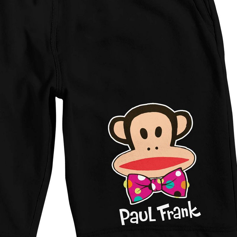 Paul Frank Monkey With Bowtie Men's Black Sleep Pajama Shorts, 2 of 4