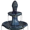 Formentera 46" High Large Italian Indoor Outdoor Decor Teal Blue Ceramic Floor Fountain with Light LED 3-Tier Outside Garden Patio - 3 of 4