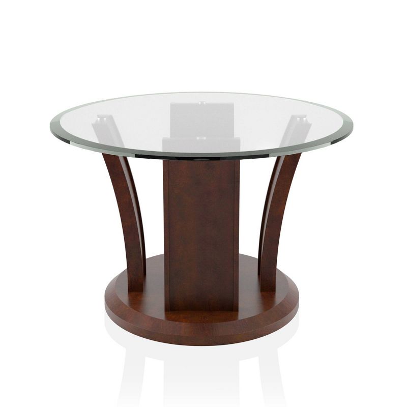 Gabriella Oval Glass Top Coffee Table Brown Cherry - HOMES: Inside + Out, 5 of 6