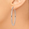 Black Bow Jewelry 2mm, 14k White Gold Classic Round Hoop Earrings, 45mm (1 3/4 Inch) - 3 of 4
