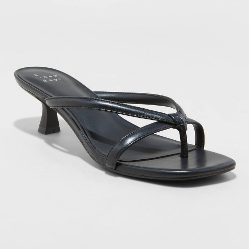 Black mule heels outlet open toe