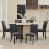Dining Chairs Set Upholstered Parsons Dining Chairs with Nailhead Trim and Solid Wood Legs for Kitchen/Living Room/Restaurant - 2 of 4