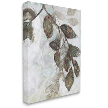 Stupell Industries Dark Brown Tree Branches Abstract Sketch Leaves Gallery Wrapped Canvas Wall Art, 16 x 20