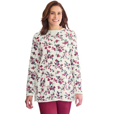Woman Within Waffle Thermal Sweatshirt