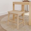 Plank+Beam 18" Solid Wood Smythe Dining Table Height Stool - 2 of 4