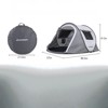DSVIMOY Pop Up Camping Tent for 2 People, Portable Instant Outdoor Tent, White&Gray, 96.46"*57.09"*41.34" - 3 of 4