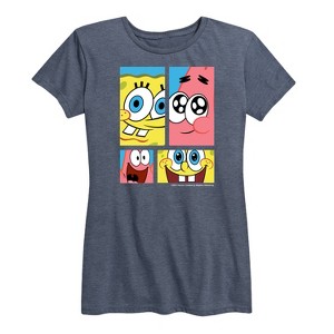 Women's - Spongebob Squarepants - Spongebob and Patrick Short Sleeve Graphic T-Shirt - 1 of 4