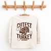 SmileyWorld Cutest Turkey Distressed - Toddler Long Sleeve Graphic Tee and Youth Long Sleeve Graphic T-Shirt - 2 of 3