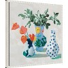Amanti Art Bungalow Floral Vases by Danhui Nai Canvas Wall Art Print Framed 22 x 22-in. - 3 of 4