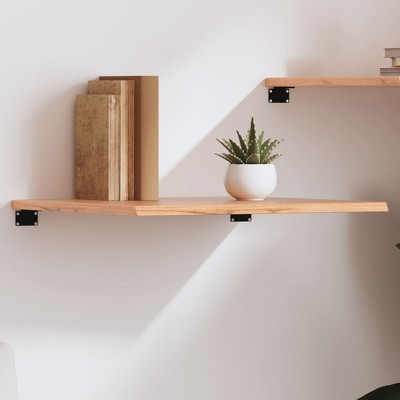vidaXL Wall Shelf Light Brown 23.6 in.x23.6 in.x0.8 in. Treated Solid Wood Oak