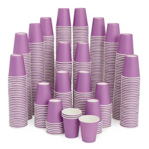 Stockroom Plus 600 Pack Purple Disposable 3oz Paper Cups for Espresso, Mouthwash, Tea, Coffee - 1 of 4