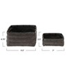 Storied Home Bamboo & Water Hyacinth Baskets, Black, Set of 2 - 2 of 4