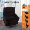 Power Lift Recliner Chair with Heat and Massage, Electric Lift Plush Recliner with Soft Padded Seat, Back Support & Armrests - 3 of 4
