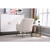 CAVINAS Modern Soft Fabric Accent Chair Living Room Chair Bedroom Chair Home Chair with Gold Legs, Upholstered Arm Chair, Single Chair Sofa Chair - 4 of 4