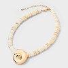 White Beaded Shell Necklace - A New Day™ White - 3 of 4