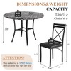VECELO 5-Piece Dining Table Set for 4, Faux Marble Dinette with 4 Chairs for Kitchen, Small Space, Black/White - 3 of 4