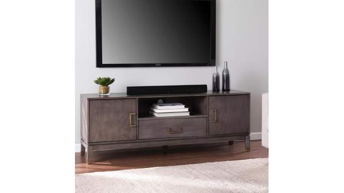 Harend Media Stand with Storage Gray - Aiden Lane, 2 of 12, play video