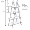 Kumasinova 4-Tier Solid Wood Oxford "A" Frame Ladder Bookshelf,Display Bookcase with Open Shelves,Book Shelf for Living Room&Display Organizer,White - 3 of 4