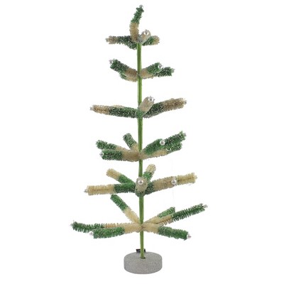 Christmas 26.5" Green/White Sisal Tree Christmas Ornament  -  Decorative Figurines