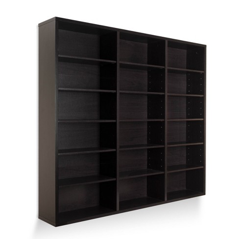 Oskar 540 Wall Mounted Media Storage Cabinet Espresso - Atlantic : Target