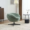 CAVINAS Chenille Upholstered Accent Chair with Metal Base Frame,Modern Swivel Chair with Removable Cushion for Bedroom,Reading Room - 4 of 4