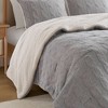 Okak All Size 3-Piece Thickened Knit Chenille Bed Comforter Set with Pillow Shams,Comfortable Lambswool Quilt Bedding Sets,Machine Washable - 2 of 4