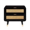 TOV Furniture Christine 24.8"H Mid-Century Wood Nightstand in Black - 2 of 4