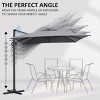 Pellebant 9x11FT Cantilever Umbrella Outdoor 360 Degree Rotation Offset Umbrella 6 Heights Adjustable with Base Black - 4 of 4