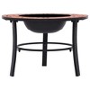vidaXL Mosaic Fire Pit Terracotta 26.8" Ceramic - 2 of 4