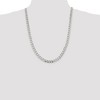 Black Bow Jewelry Men's 7.5mm Sterling Silver Solid Curb Chain Necklace - 3 of 4