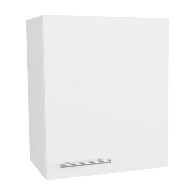 FURNIinspire Utility Storage Cabinets Wall Cabinet With 1 Door, 2 Shelves, Small Storage Cabinet For Bathroom, Kitchen, White, 13.1"*19.7"*23.6"